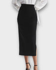 Reiss Leona Velvet Ruched Midi Skirt - 12