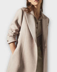 Reiss Mandie Wool Blend Contrast Collar Overcoat - 8