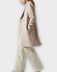 Reiss Mandie Wool Blend Contrast Collar Overcoat - 8