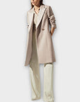 Reiss Mandie Wool Blend Contrast Collar Overcoat - 8