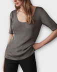 Reiss Nala Metallic Knitted Top - XS