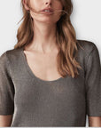 Reiss Nala Metallic Knitted Top - XS