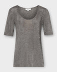 Reiss Nala Metallic Knitted Top - XS