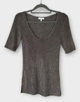 Reiss Nala Metallic Knitted Top - XS