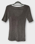 Reiss Nala Metallic Knitted Top - XS