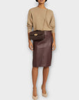 Reiss Reagan Leather Pencil Skirt - 10