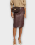 Reiss Reagan Leather Pencil Skirt - 10