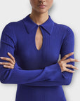 Reiss Ronnie Collared Knitted Bodycon Dress - S