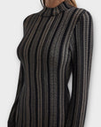 Reiss Skylar Metallic Chain Knit Dress - 14/16 (L)