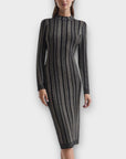 Reiss Skylar Metallic Chain Knit Dress - 14/16 (L)
