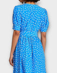 River Island Belted Spot Print Frill Hem Midi Dress - 6
