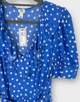 River Island Belted Spot Print Frill Hem Midi Dress - 6