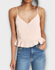 River Island Button Peplum Cami Top - 12