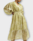 River Island Metallic Clip Dot Midi Dress - 14