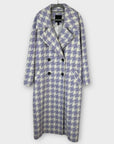 River Island Houndstooth Check Long Coat - 14/16