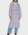 River Island Houndstooth Check Long Coat - 14/16