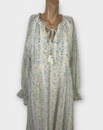 River Island Metallic Floral Midi Dress - 14