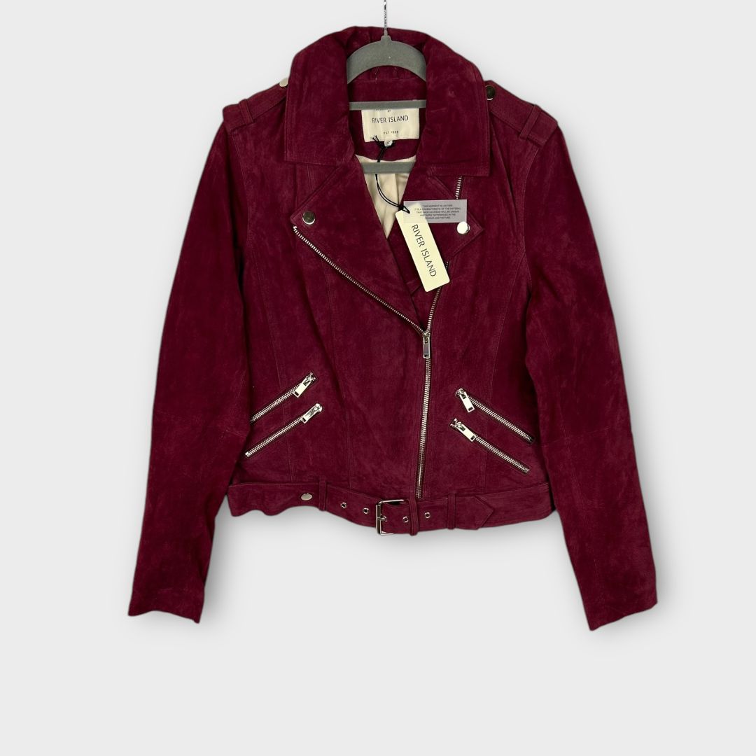 River Island Real Leather Suede Bike Jacket 12 2nd Ave Trading