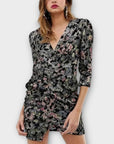 River Island Ruched Velvet Sequin Dress - 14