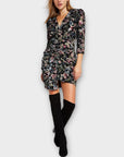 River Island Ruched Velvet Sequin Dress - 14