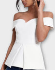 River Island Structured Bardot Top - 10