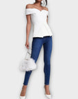 River Island Structured Bardot Top - 10