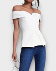 River Island Structured Bardot Top - 10