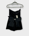 River Island Velvet Bow Playsuit - 8