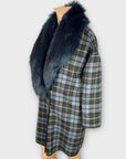 River Island Wool Blend Check Coat - 8