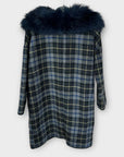 River Island Wool Blend Check Coat - 8