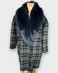 River Island Wool Blend Check Coat - 8