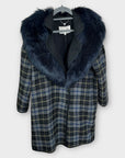 River Island Wool Blend Check Coat - 8