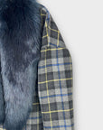 River Island Wool Blend Check Coat - 8