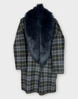 River Island Wool Blend Check Coat - 8