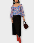 Rixo Bridgette Silk Blend Floral Top - 16 (XL)