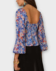 Rixo Bridgette Silk Blend Floral Top - 16 (XL)