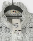 Rosa Fashion Broderie Anglaise Cotton Frill Blouse - 16 (XL)