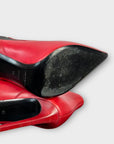 Saint Laurent Stiletto Leather Ankle Boots - 5/38