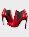 Saint Laurent Stiletto Leather Ankle Boots - 5/38