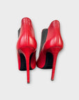 Saint Laurent Stiletto Leather Ankle Boots - 5/38
