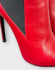Saint Laurent Stiletto Leather Ankle Boots - 5/38