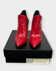 Saint Laurent Stiletto Leather Ankle Boots - 5/38