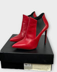 Saint Laurent Stiletto Leather Ankle Boots - 5/38