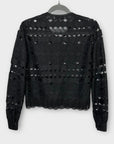 Sandro Button Up Lace Top - 8
