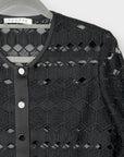 Sandro Button Up Lace Top - 8