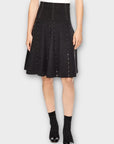 Sandro Luc Embellished A-Line Eyelet Skirt - 8