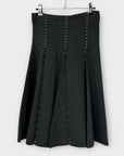 Sandro Luc Embellished A-Line Eyelet Skirt - 8