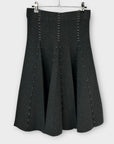 Sandro Luc Embellished A-Line Eyelet Skirt - 8