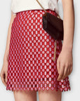 Sandro Paris Vivot Geometric Openwork Lace Mini Skirt - 10/12