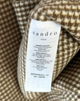 Sandro Wool Overshirt Houndstooth Coat - 12/14